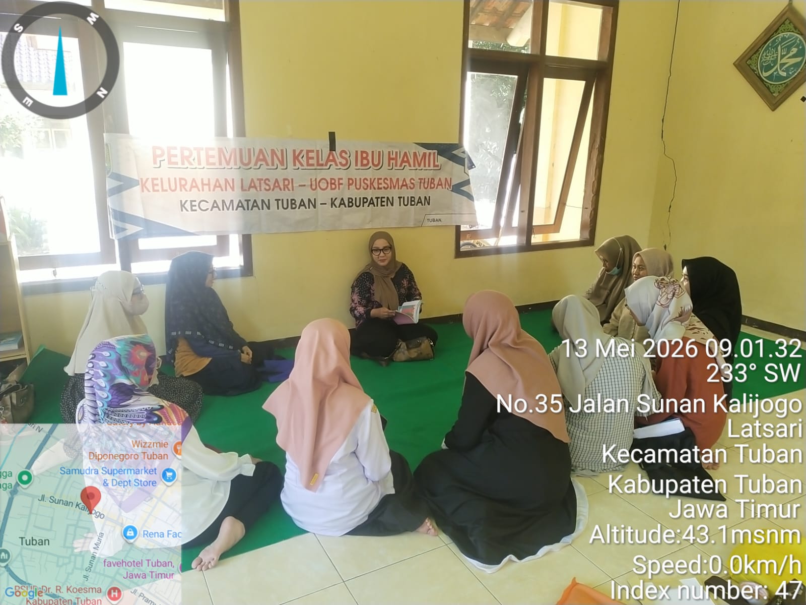 Pertemuan kelas Ibu hamil di Kelurahan Latsari Kecamatan Tuban