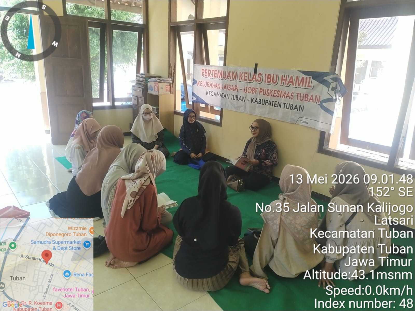 Pertemuan kelas Ibu hamil di Kelurahan Latsari Kecamatan Tuban